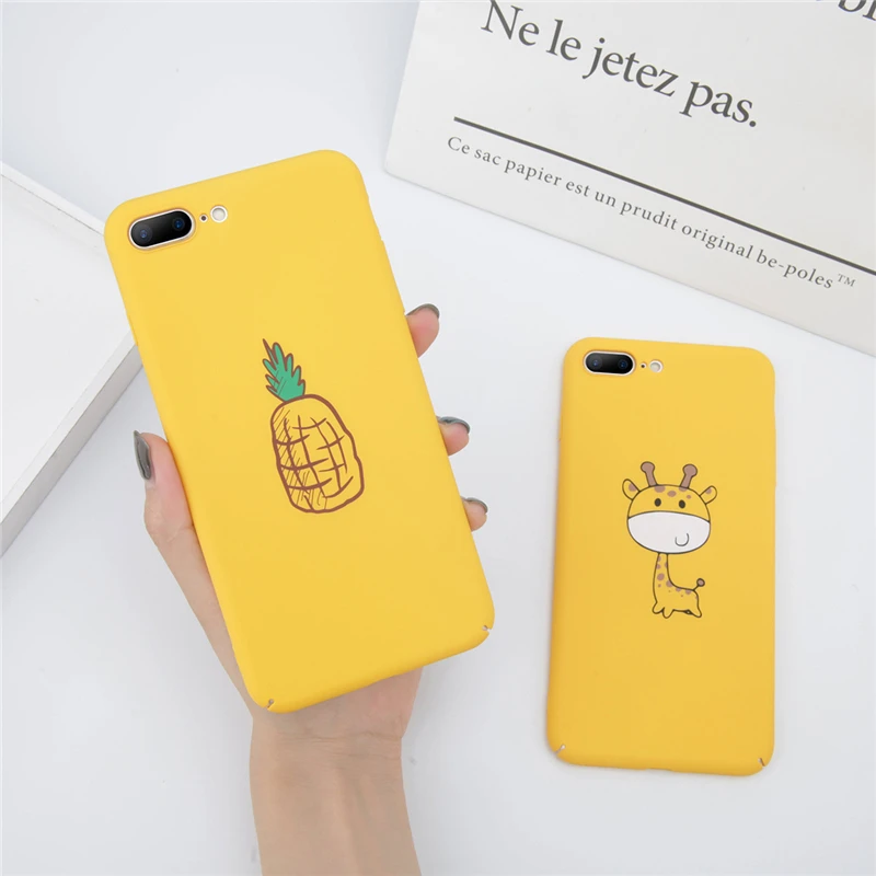 Lovebay Телефон чехол для iPhone 6 6s 7 8 Plus X XR XS Max милый мультфильм ананас кошка Жираф