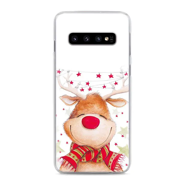 02 Веселый Рождественский Снеговик телефон чехол s для samsung Galaxy S10e S10 S8 S9 плюс M10 M20 M30 A50 S6 S7 края Жесткий Чехол Крышка - Цвет: 02