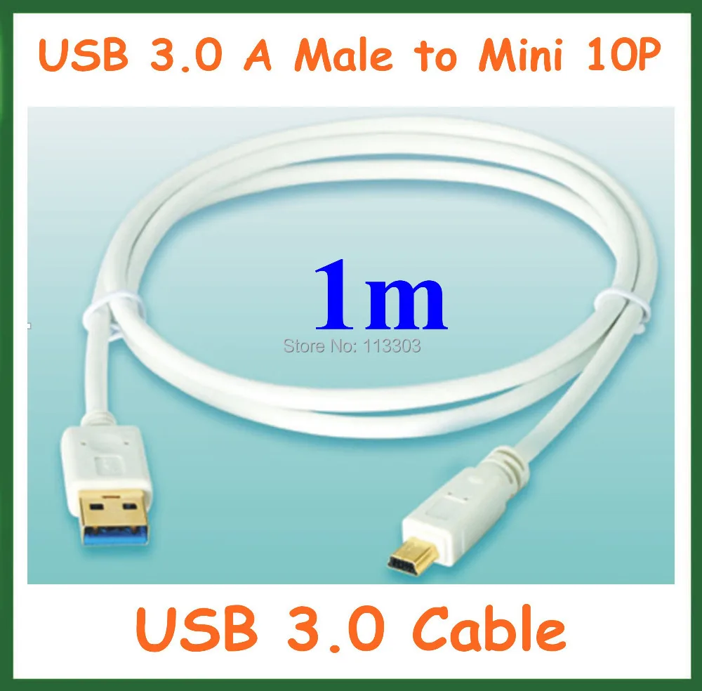 Удлинительный Кабель USB 3 0 2 шт. 1 м A папа на Mini 10P кабель белого цвета внешний