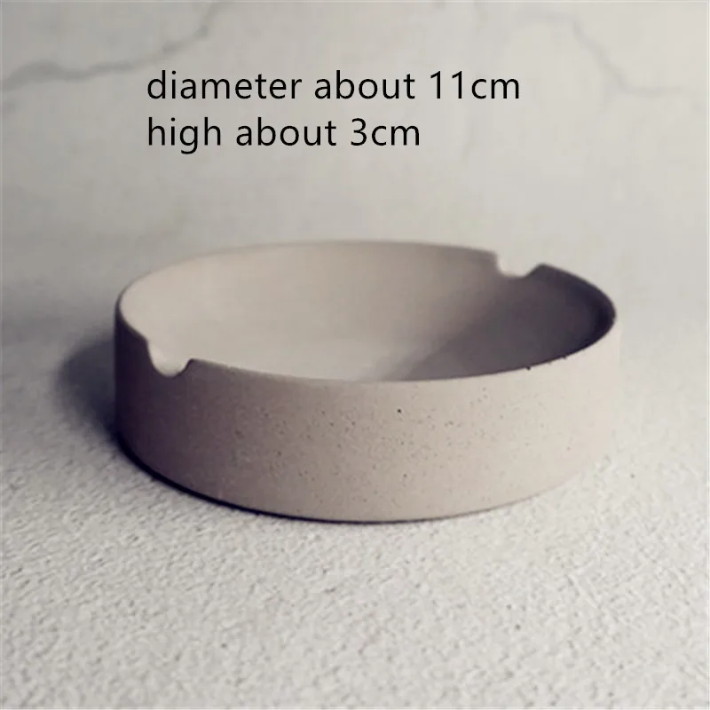 

Round Simple Cement Silicone Mold for Ashtray Making Concrete Craft Pot Mould