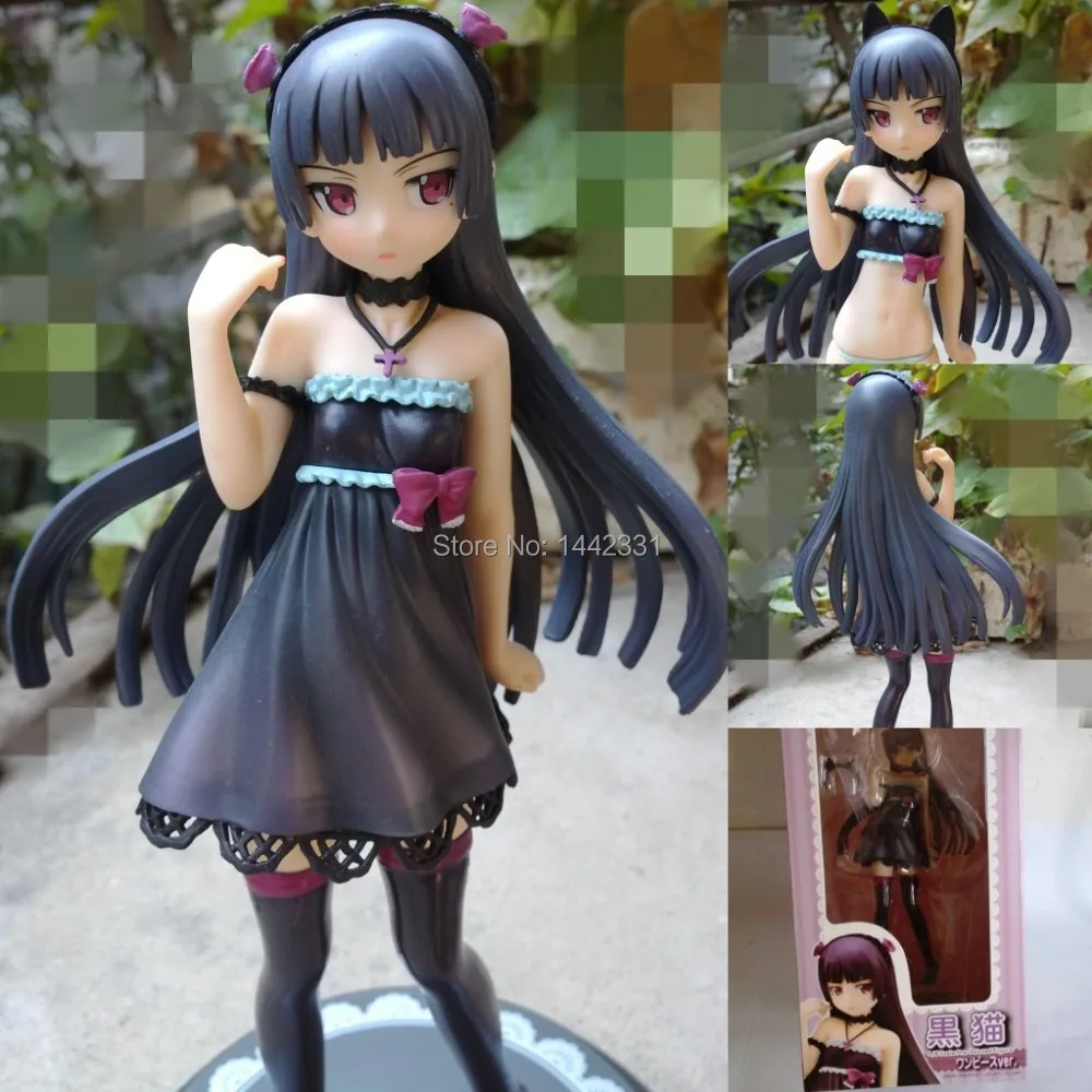 20 см Kuroneko Гоко Рури Сексуальная Кошка Роза бант руда нет Imouto моя маленькая