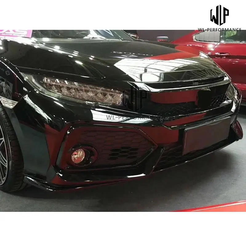 Высококачественный комплект кузова автомобиля FRP upained передний бампер SI передняя