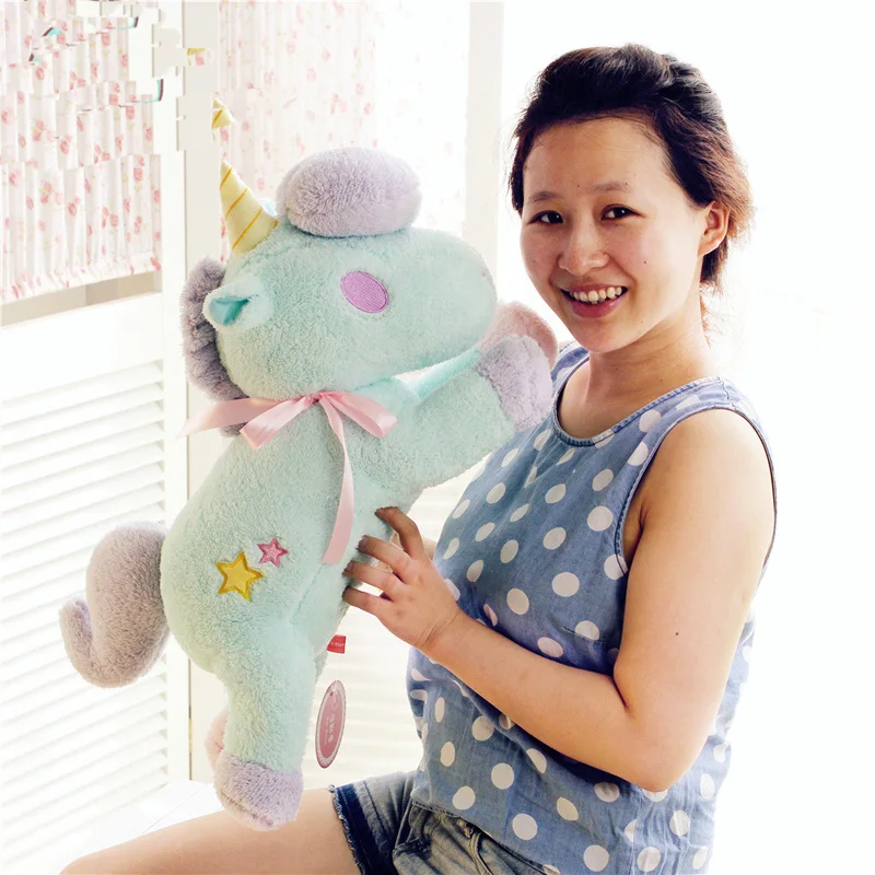 55 см kawaii Большой размер единорог плюшевые игрушки бумажное полотенце детские