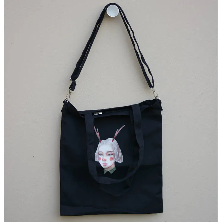 Женские холщовые сумки на молнии с надписью повседневные Простые школьные плечо