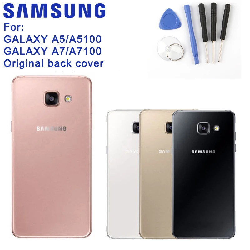 Оригинальная задняя крышка для Samsung стеклянный корпус SAMSUNG 2016 Edition Galaxy A7 A710 A7100 A7109
