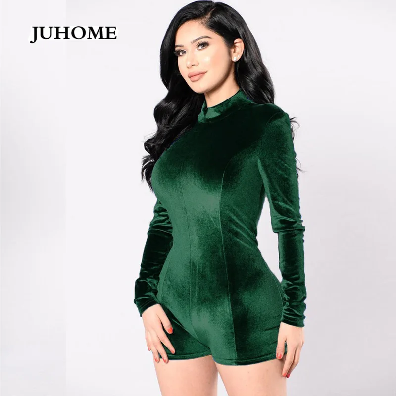 Женский Осенний комбинезон черный с длинными рукавами зимний шортами|shorts