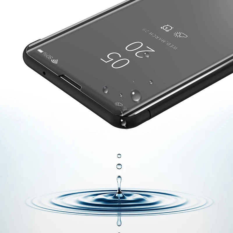 Роскошный зеркальный чехол для Xiaomi Redmi Note 7 View кожаный чехол-книжка с полным