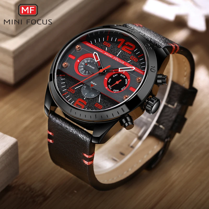 Часы наручные MINI FOCUS Мужские кварцевые брендовые Роскошные водонепроницаемые