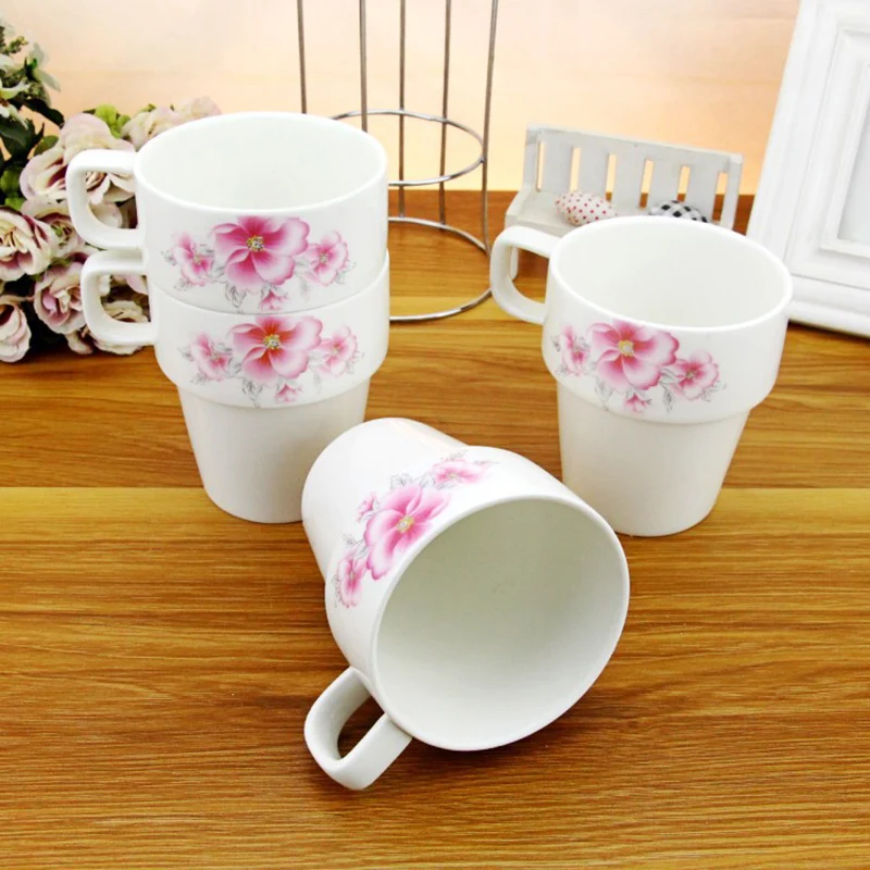 4 шт креативный элегантный цветок чашка с кофе набор керамических кружек стеллаж
