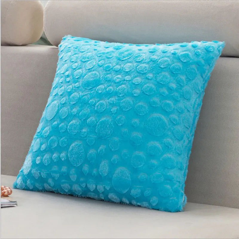 

40*40cm Comfortable Short Plush Cushion Case Square Sofa Car Nap Throw Pillow Cover Home Textiles Supplies
