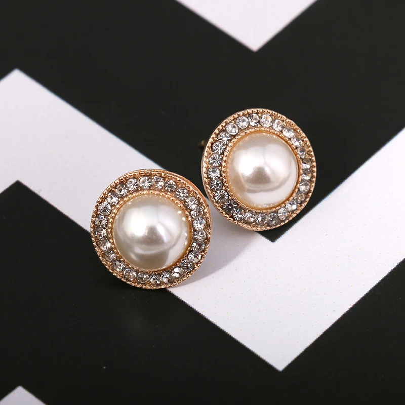 NSULEMON Ретро стиль модные жемчужные серьги ювелирное изделие золотой цвет