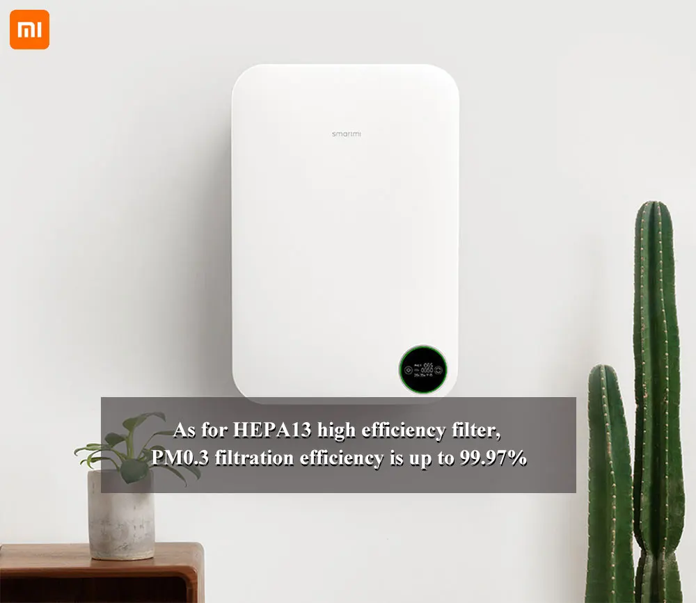 Xiaomi Smartmi XFXTLX01ZM система свежего воздуха Интегрированный фильтр HEPA 13 эффективная фильтрация PM10 PM2.5 экономичный системный фильтр