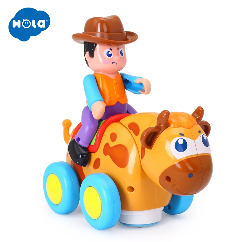 HUILE TOYS 838B Wild Bullfight детские игрушки Счастливые гонки с музыкой и светом дети ползать стиль игрушки для детей 18 месяцев