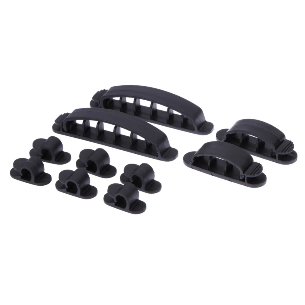 VODOOL 10 шт. Кабельный Шнур провод органайзер Пластиковый кабель зажимы для