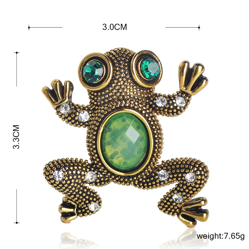 Брошь в форме лягушки Blucome Винтажная брошь виде животного небесно голубой смолы