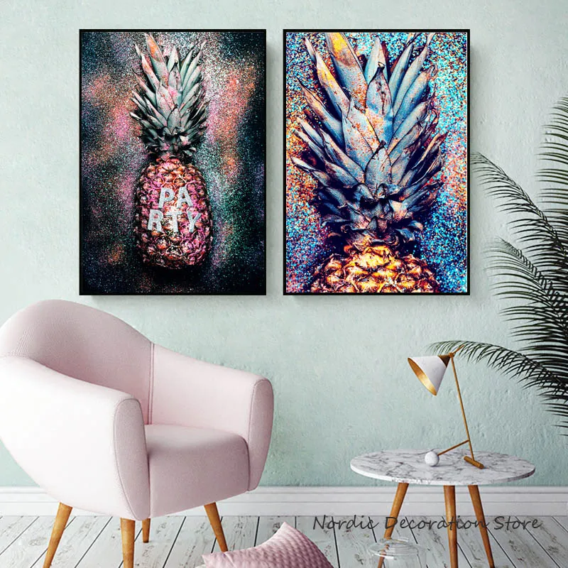 Ananas украшение дома абстрактная живопись плакат с ананасом скандинавские