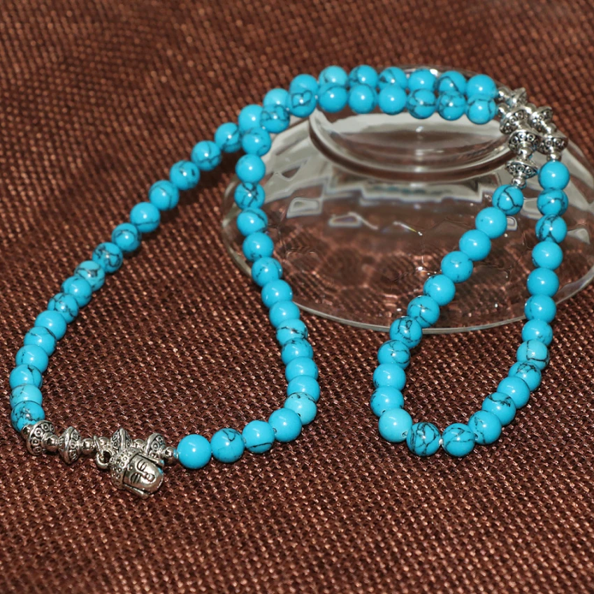 Уникальный дизайн в богемном стиле синтетический синий вен Calaite бирюзой