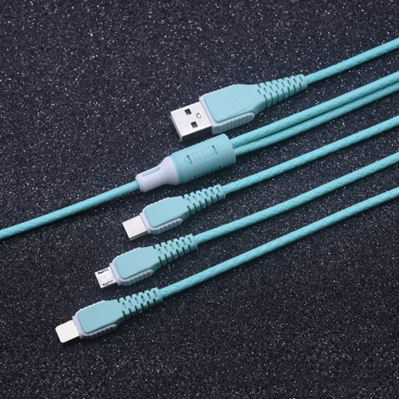120 см 3 в 1 USB кабель для зарядки iphone huawei xiaomi usb type C Micro USB быстрая зарядка для iphone 6 7 8 9 X