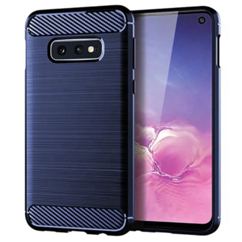 Противоударный чехол для samsung Galaxy Note 10 Pro из углеродного волокна матовый ТПУ S10 Plus