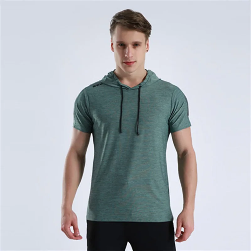 Спортивные футболки с коротким рукавом футболка защитой спортивная одежда для