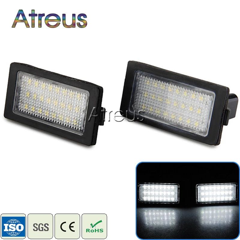 Atreus Car LED License Plate Lights 12V For BMW 7 Series E38 740i 750i Accessories White SMD3528 Number Lamp Bulb Kit | Автомобили и