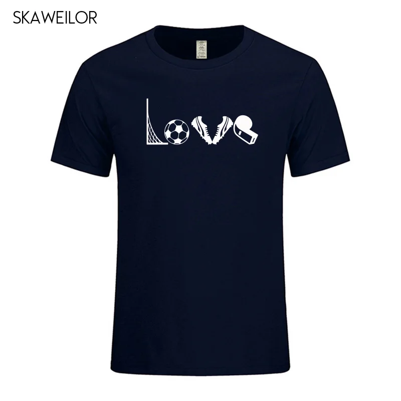 Love Soccers забавный подарок для Фанаты футболиста футболка игры в мяч ног Мужская с