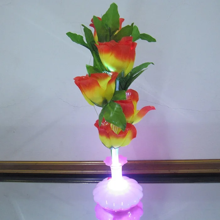 1 PC New LED Artificial flower Optical Fiber Lamp Flower Calla Lily Vase Night Light Decoration for Home Party Decor