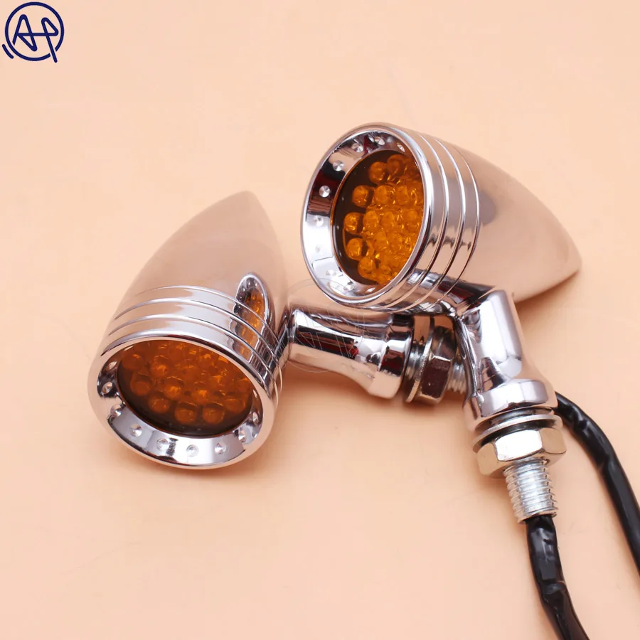 1 пара мотоциклов светодиодный указатель поворота пуля мигалка янтарные