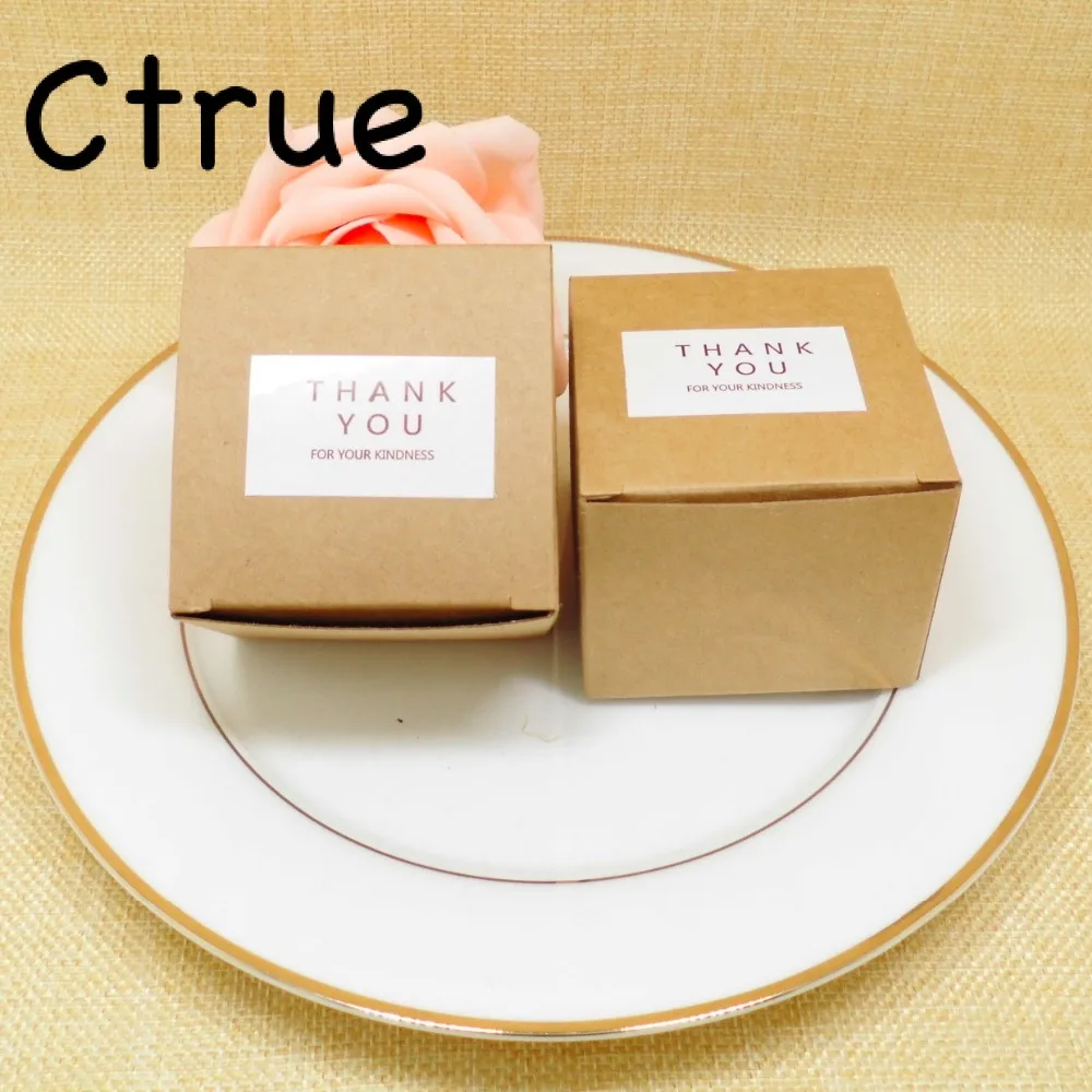 12 шт крафт бумага коробка конфет + пеньковая веревка спасибо Подарочные бирки