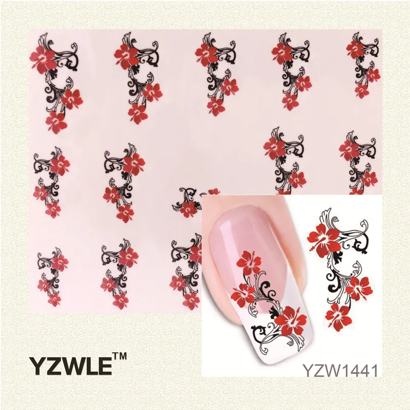 YZWLE 1 Лист Переноса Воды Nail Art Наклейки Наклейка Красоты Симпатичные Сексуальные
