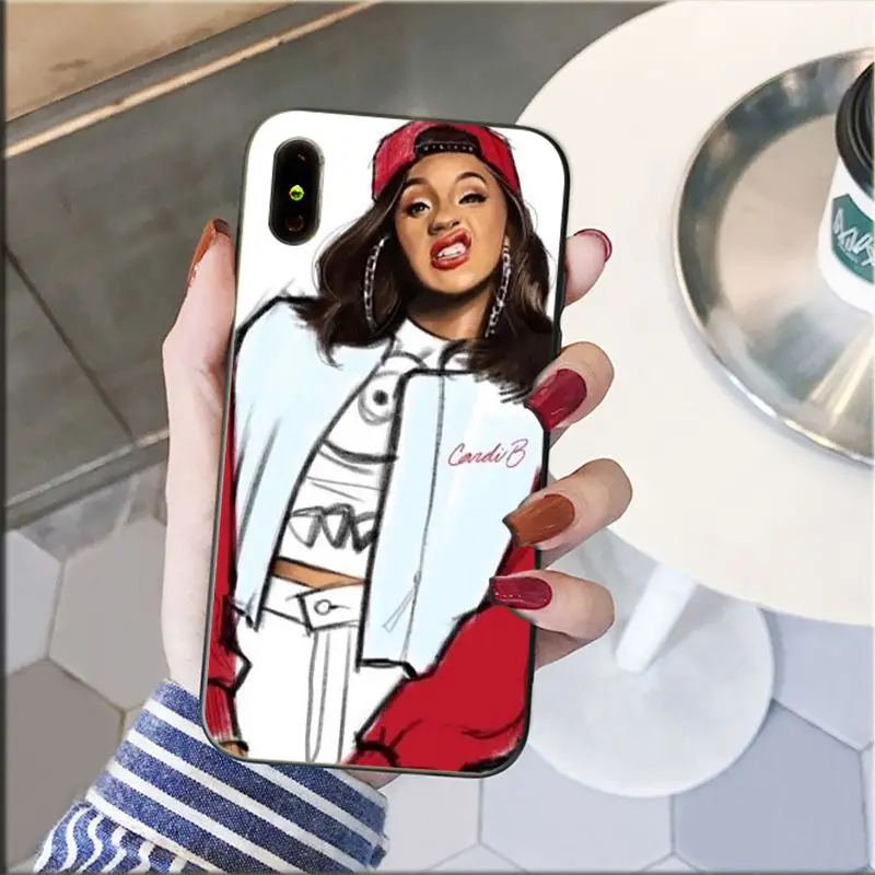 Yinuoda американский рэп певец Карди B чехол для Apple iPhone 8 7 6 6S Plus X XS MAX 5 5S SE XR чехлы