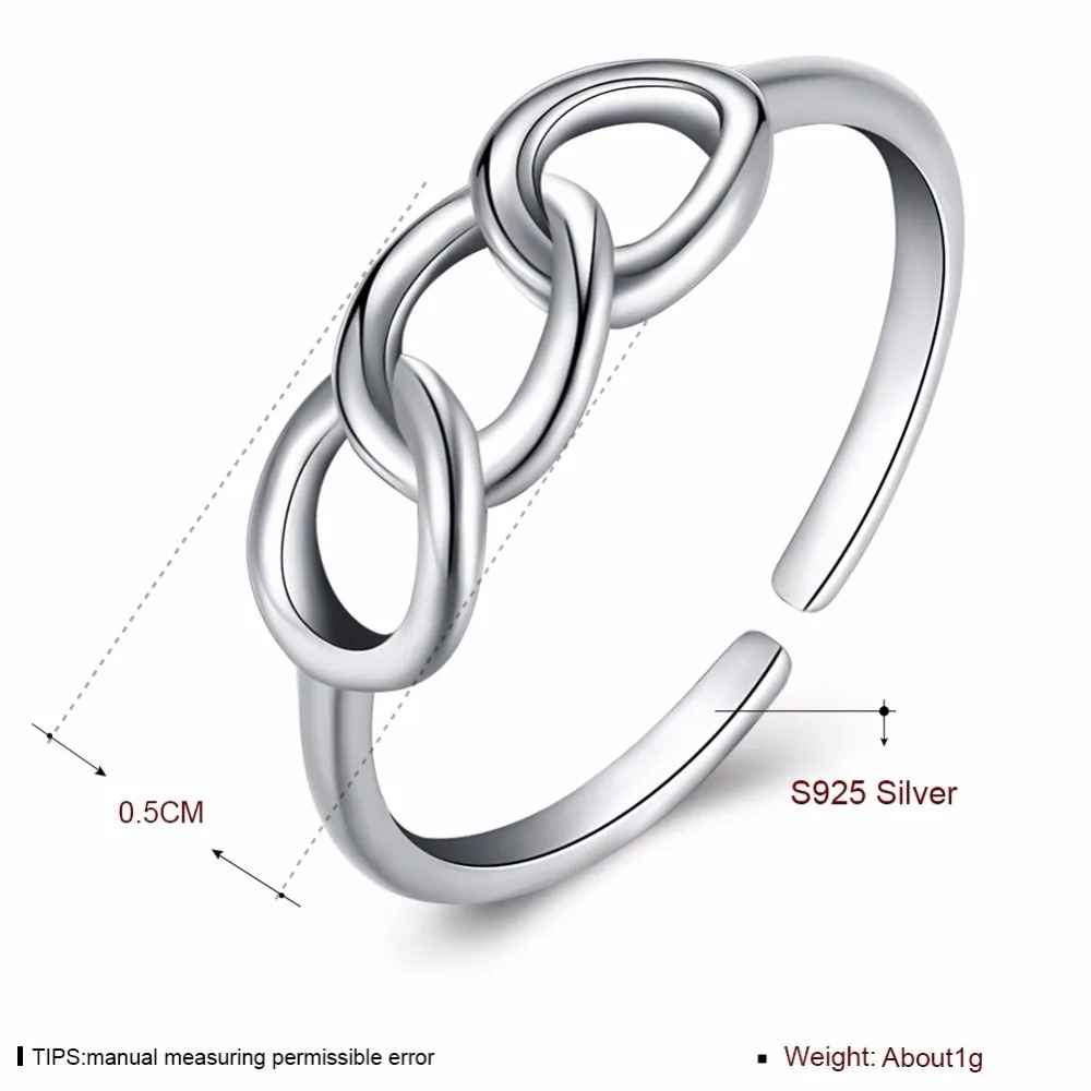 INALIS Sterling Silver Adjustable Rings for Women Popular Cute Circle Shape Finger Accessories Party Elegant Jewelry | Украшения и