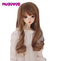 high temperature fiber beautiful medium long curly hair wig for 14 bjd sd doll accessories on sale in muziwig