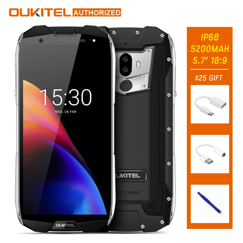 Oukitel WP5000 IP68 Водонепроницаемый 4G смартфон 5 7 'ཎ:9 MTK6757 P25 Octa Core мобильного