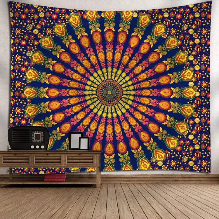 Tapestry Индийская МАНДАЛА ГОБЕЛЕН настенный песчаный пляж пледы ковер одеяло палатка туристический матрас богемный спальный коврик гобелен - Цвет: Tapestry