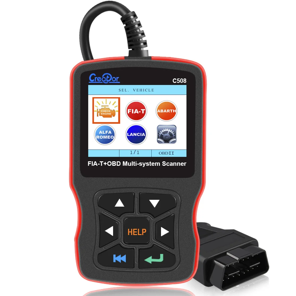 OBDII/EOBD сканер Creator C508 для FIAT Alfa abrith Lancia Airbag/ABS диагностический автомобиль OBD2