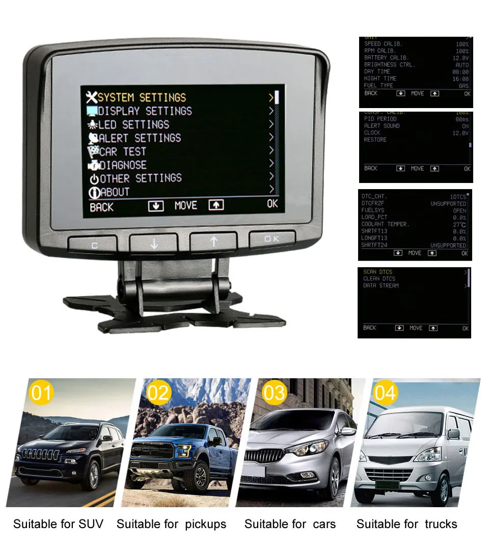 

AUTOOL X50 PRO проекционный дисплей HUD Obd2 бортовой компьютер Спидометр турбина напряжение в реальном времени поток данных сканер кода неисправно...