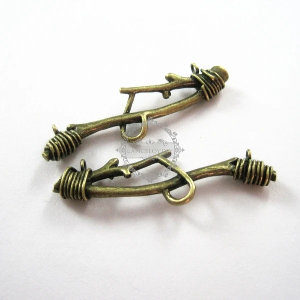 Винтажный латунный бронзовый антикварный кулон в виде ветки дерева 15 х50 мм