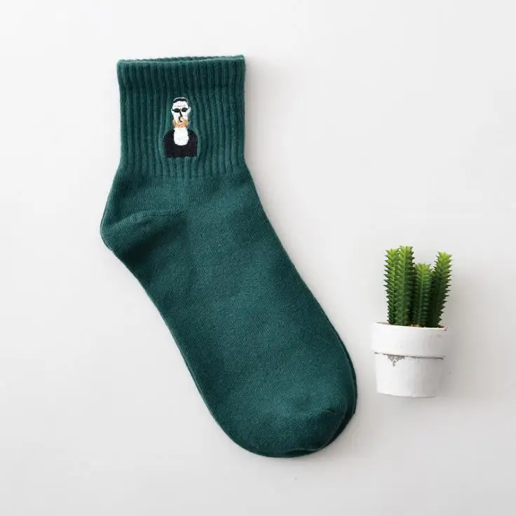 Носки унисекс из хлопка милые носки в стиле Харадзюку с молочной розой алоэ вера