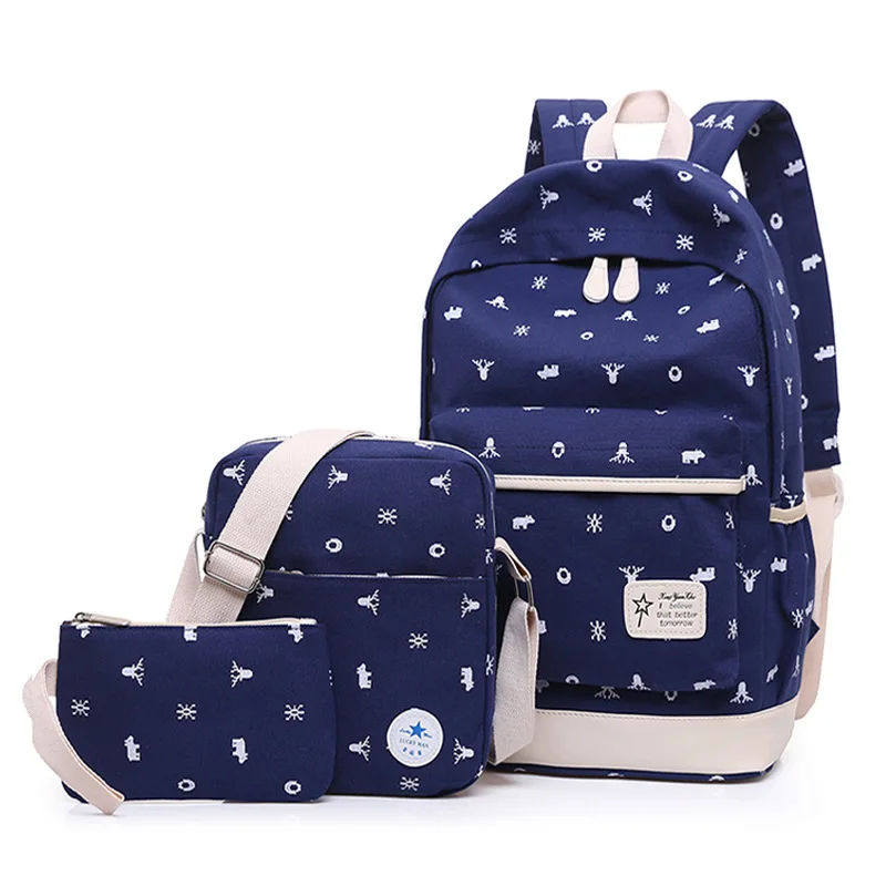 YK-Leik школьные сумки для девочек-подростков, набор рюкзаков для женщин, сумки на плечо для путешествий, 3 шт./компл., рюкзак mochila