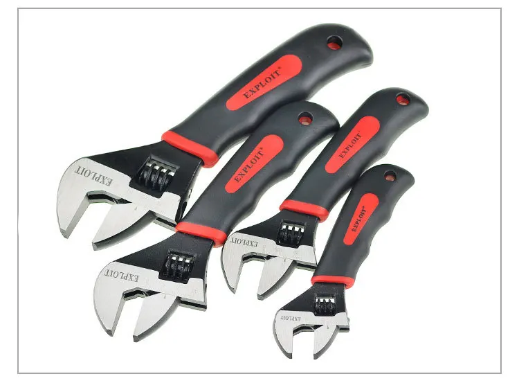 1pcs Adjustable Spanner Universal Key Nut Wrench Hand Tools Large Opening Adjustable open end wrench With Scale 6"/8"/10"/12"