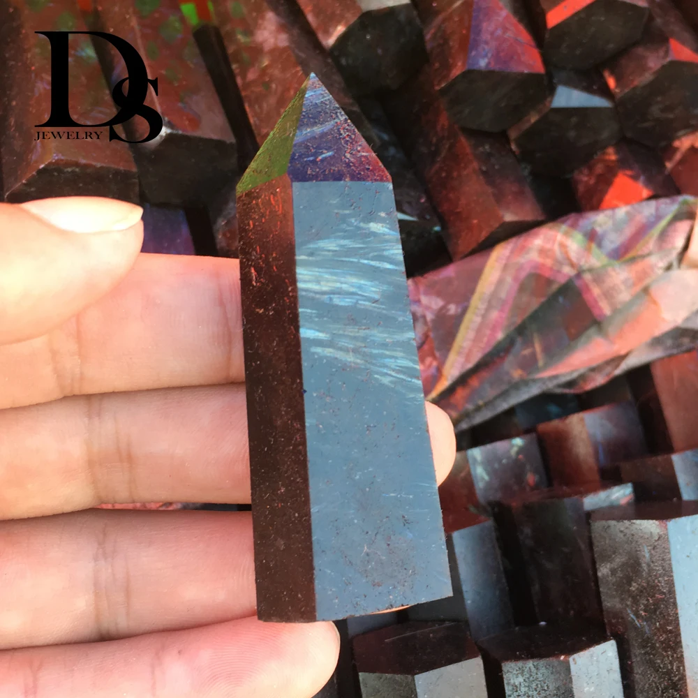 DS 4 шт. натуральный астрофиллит кварц кристалл палочка ТОЧКА граненая Призма