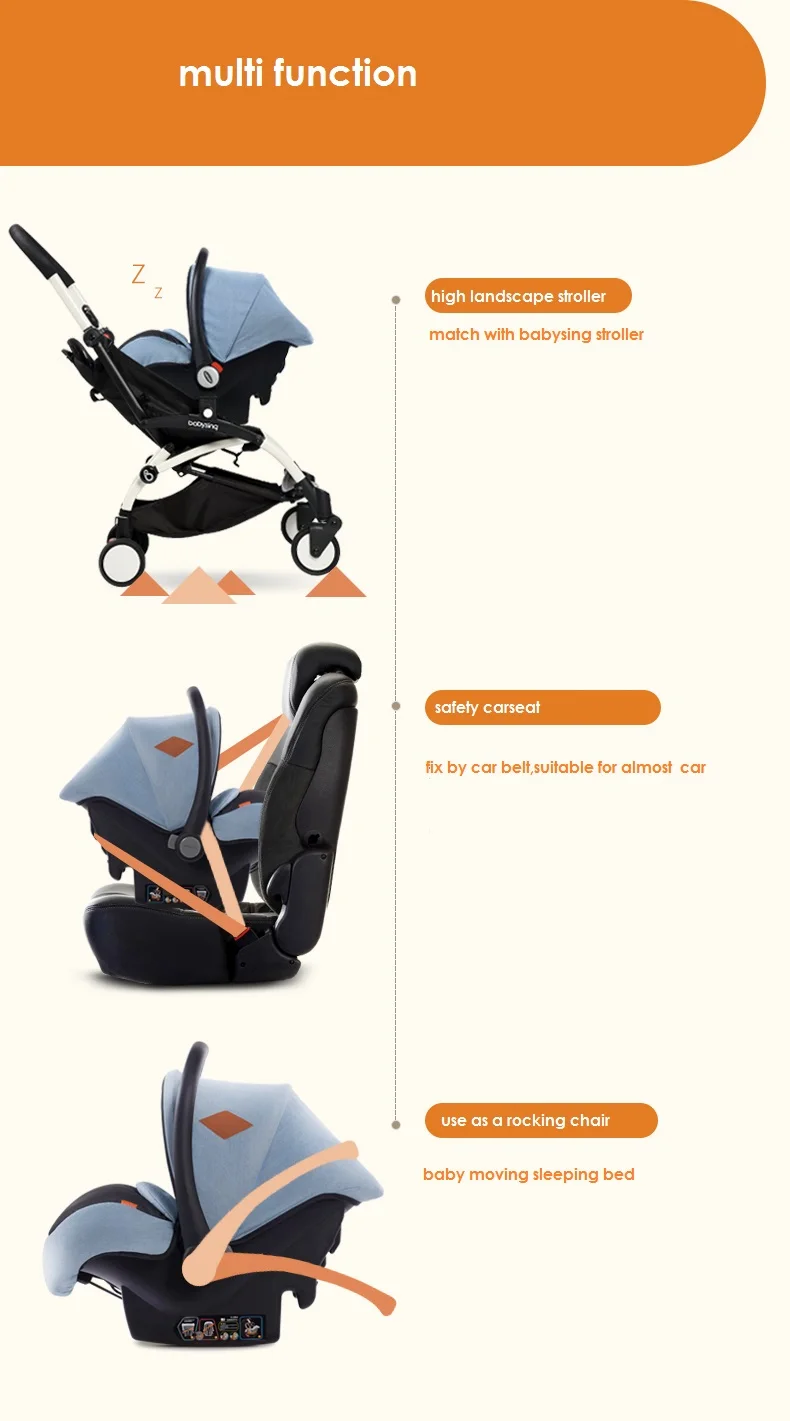 BABYSING для возраста от 0 до 12 месяцев handcarry безопасности корзина детское автокресло roacking стул люлька для новорожденных