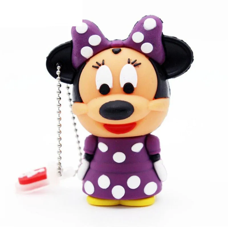 JASTER мышь Микки и Минни USB флеш-накопитель животные мультфильм pendrive 4 ГБ/8 ГБ/16 ГБ/32 ГБ изысканный флеш-накопитель Забавный usb - Цвет: Purple