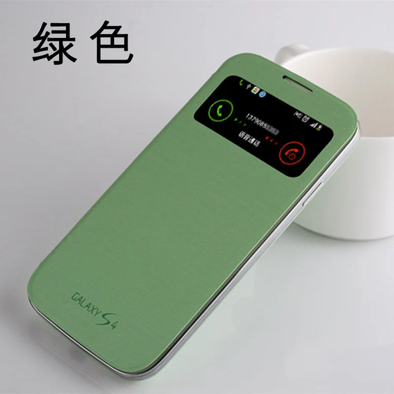 Чехол NECONO для samsung galaxy s4, чехол из искусственной кожи с простым окном и функцией сна и пробуждения, умный флип-чехол для galaxy s4