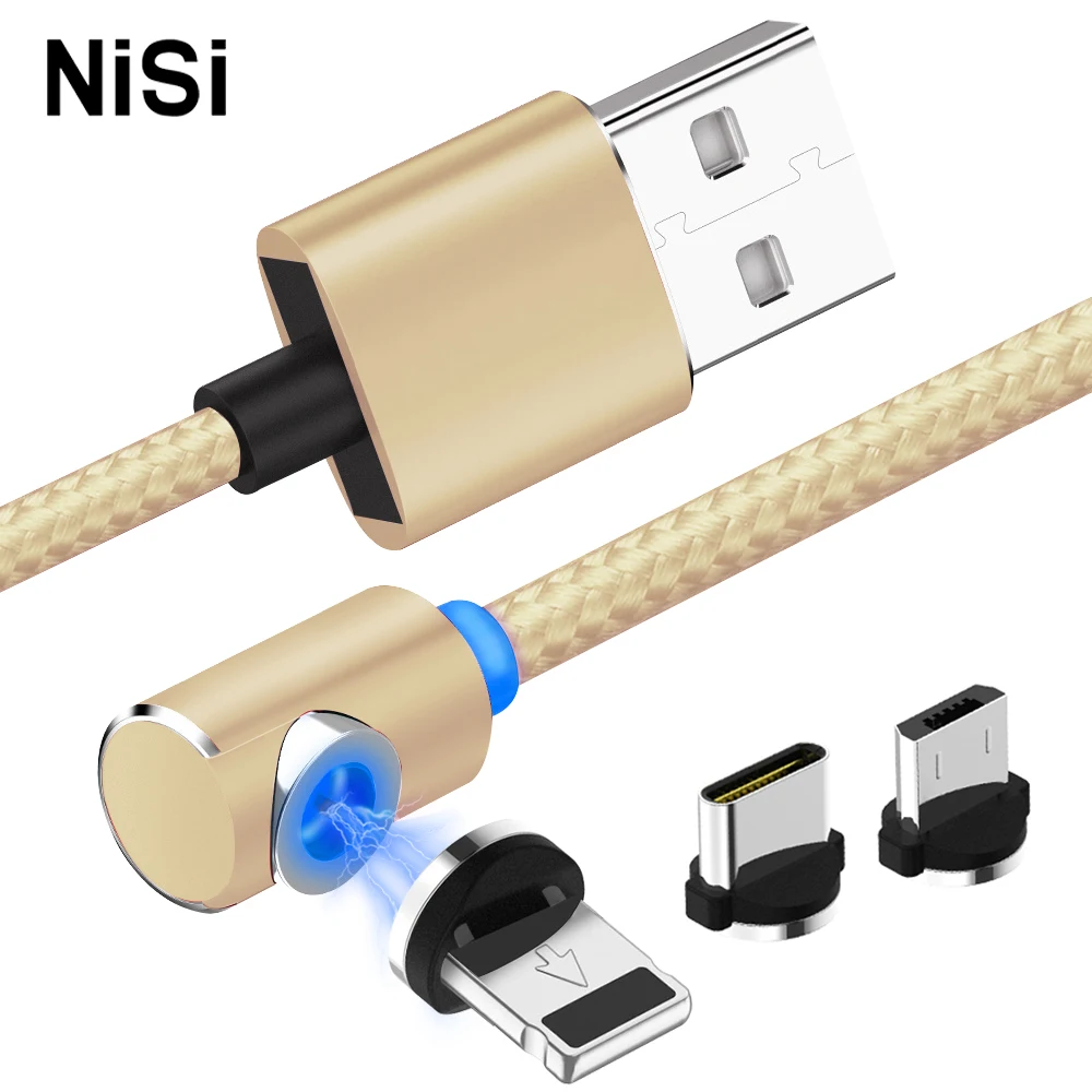 10 шт./оптовая продажа магнитный светодиодный кабель Micro USB для iPhone Samsung 3 в 1 90