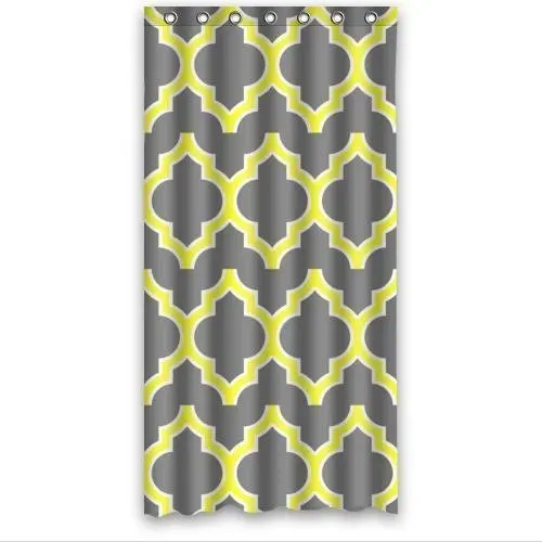 Память для дома ванной душа занавеска серая и желтая плитка с марокканским