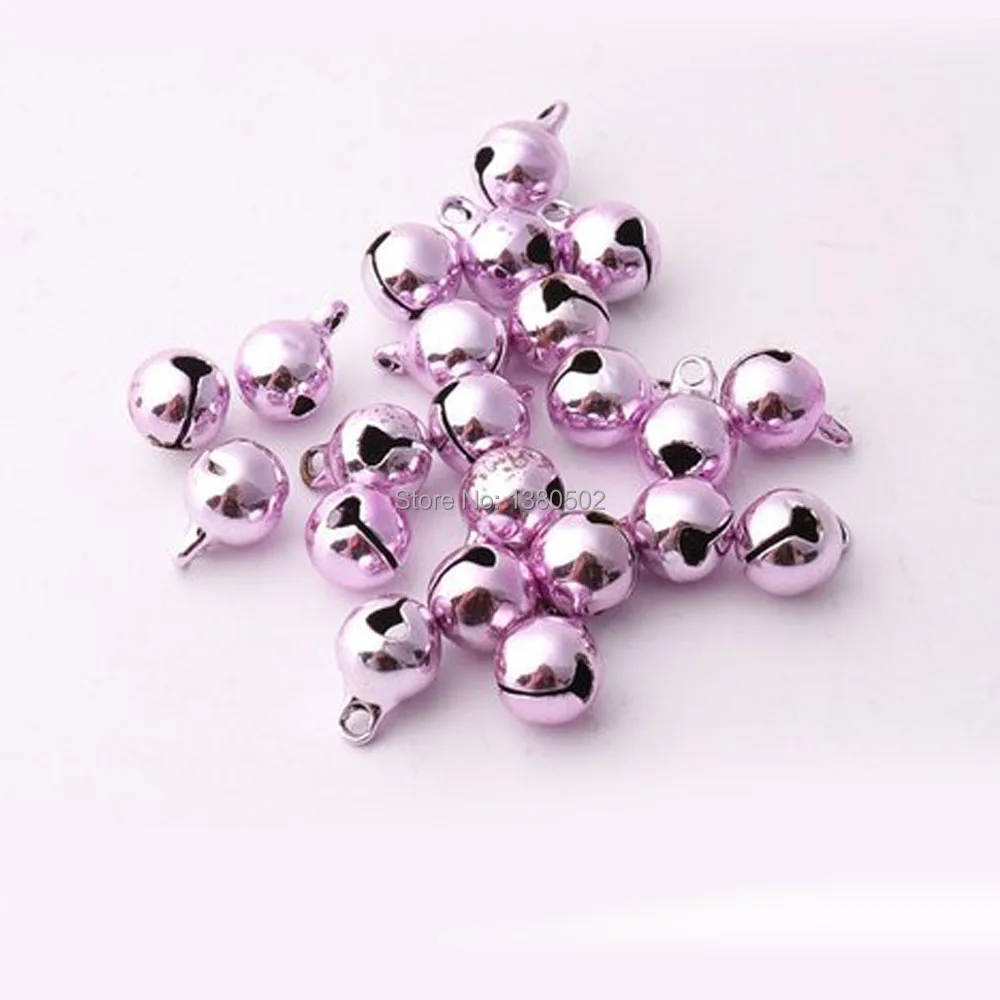 100 шт./лот Блестящие Светло-фиолетовые железная бусина россыпью маленькие
