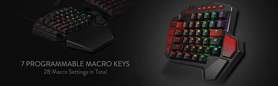 Redragon K585 DITI с одной рукой RGB Механическая игровая клавиатура 42 клавиши синий переключатель LED левая рука мини клавиатура для мобильных игр