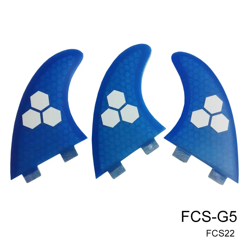 Синий FCS G5 плавники для серфинга плавник размер М стекловолокно соты стоьте вверх весло quilhas fcs плавники(доска для серфинга) wassersport - Цвет: Синий